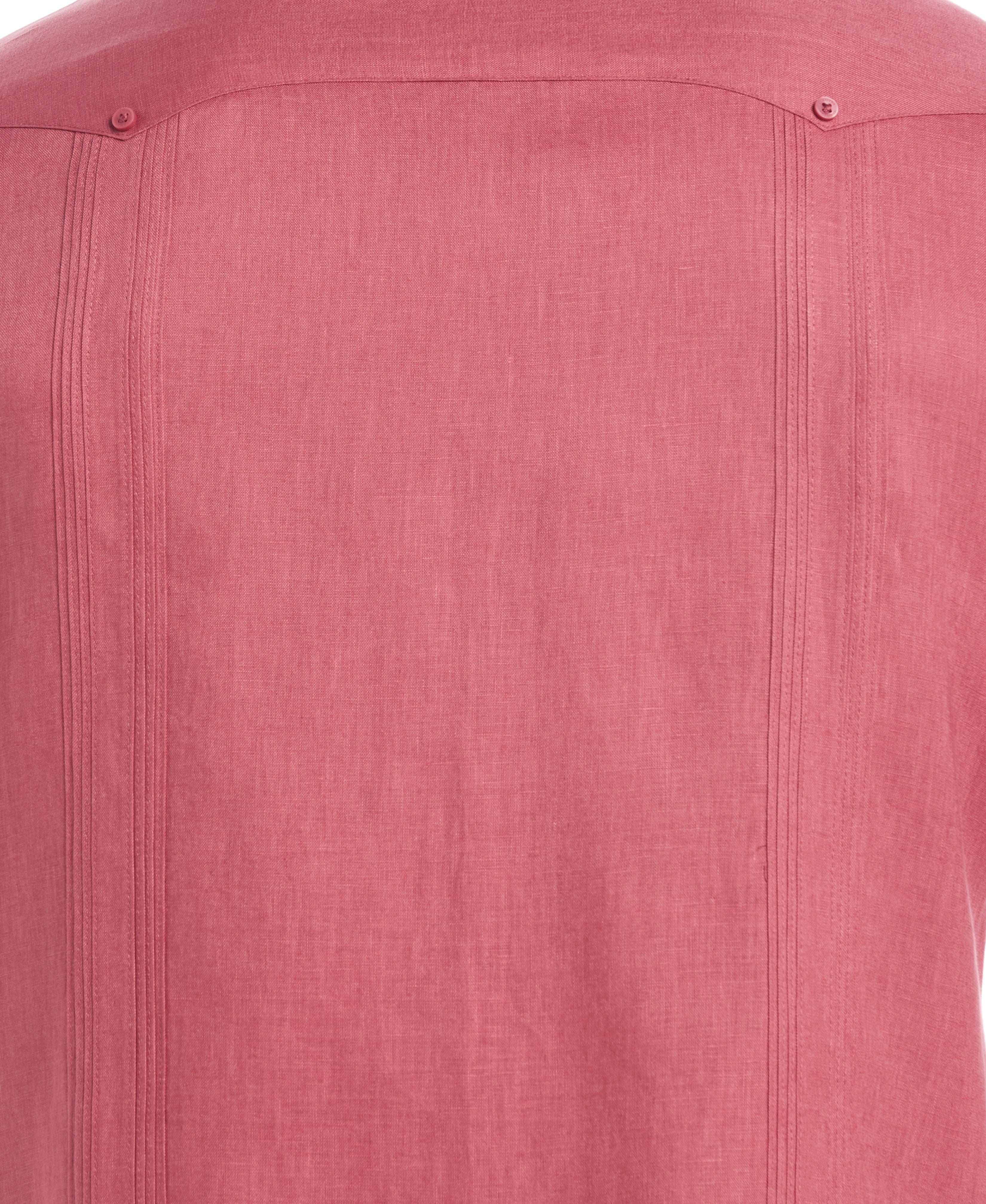 Big & Tall 100% Linen Classic Guayabera Shirt - Long Sleeve