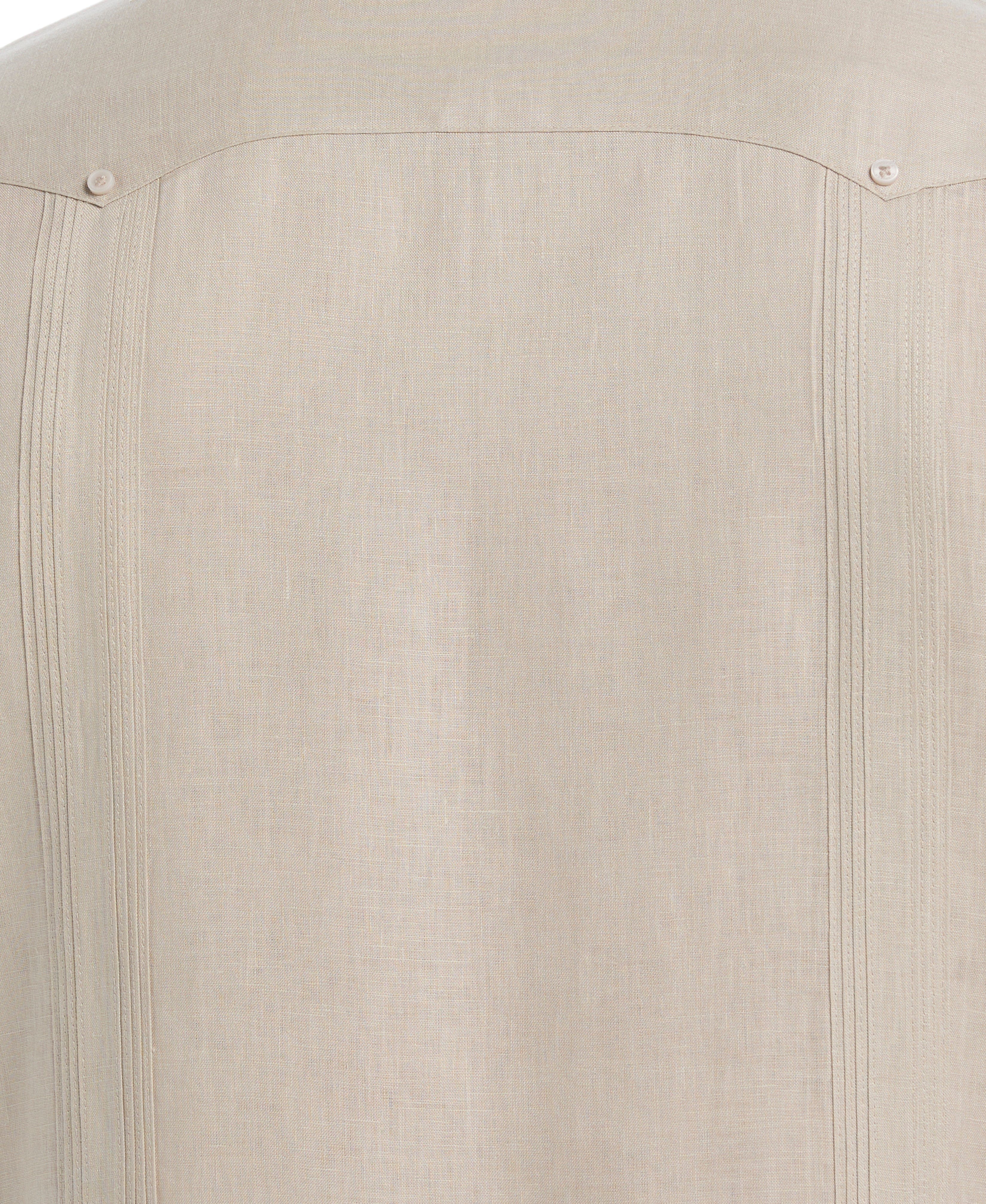 Big & Tall 100% Linen Classic Guayabera Shirt - Long Sleeve