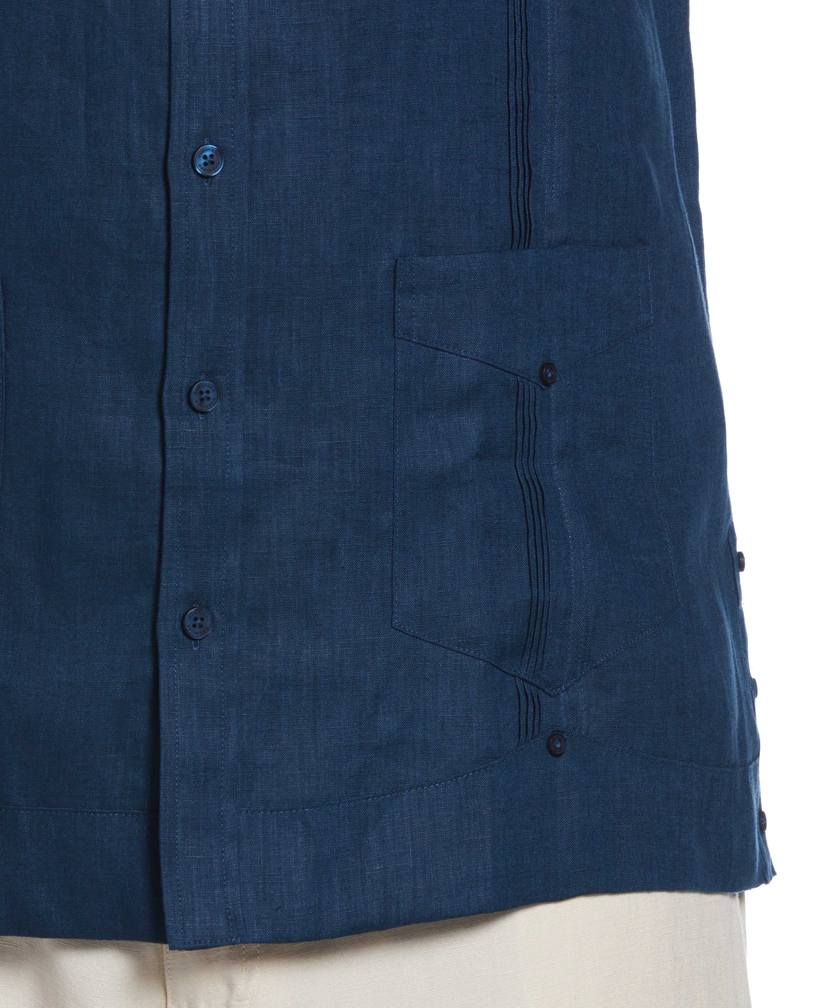 Big & Tall 100% Linen Classic Guayabera Shirt - Long Sleeve