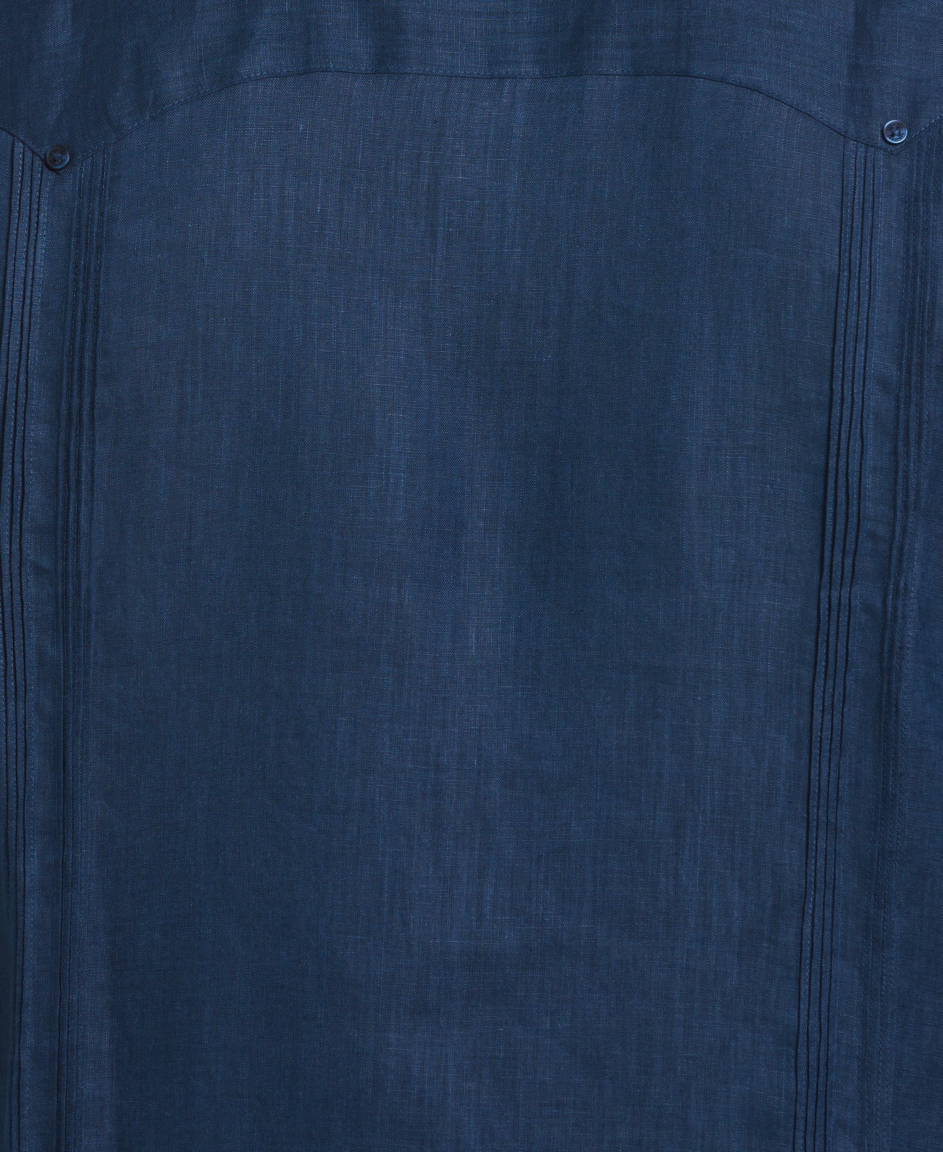 Big & Tall 100% Linen Classic Guayabera Shirt - Long Sleeve