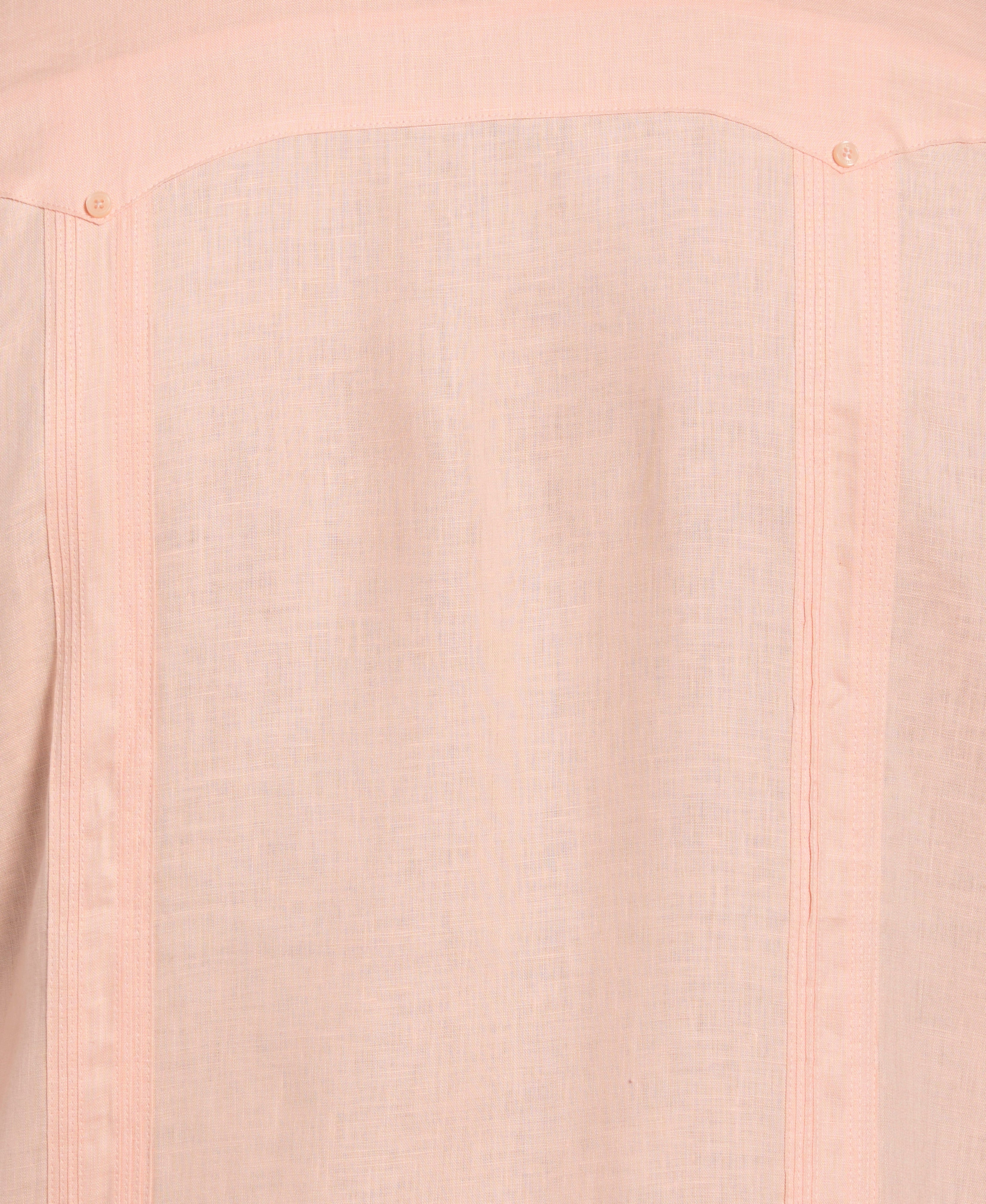 Big & Tall 100% Linen Classic Guayabera Shirt - Long Sleeve