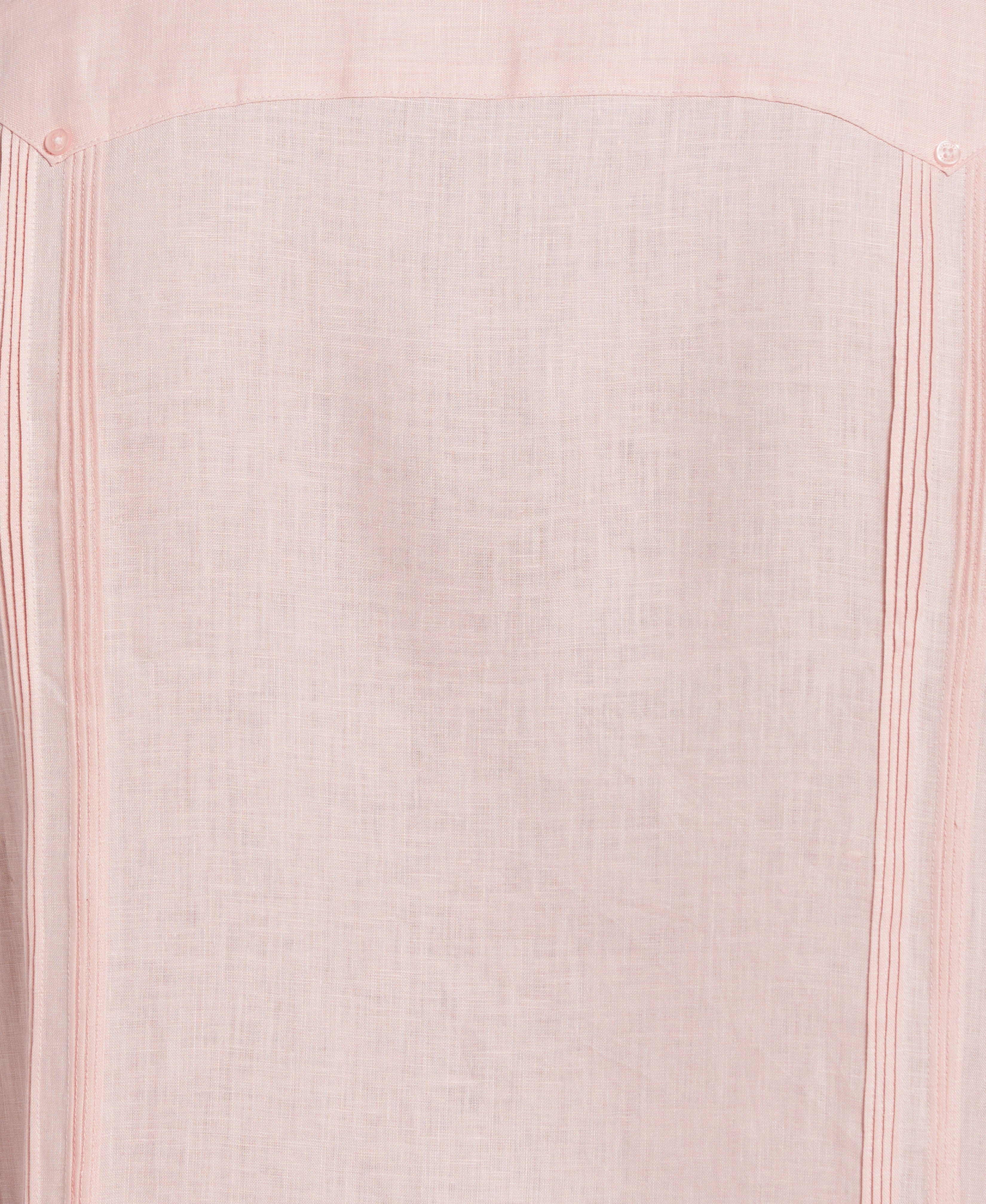 Big & Tall 100% Linen Classic Guayabera Shirt - Long Sleeve