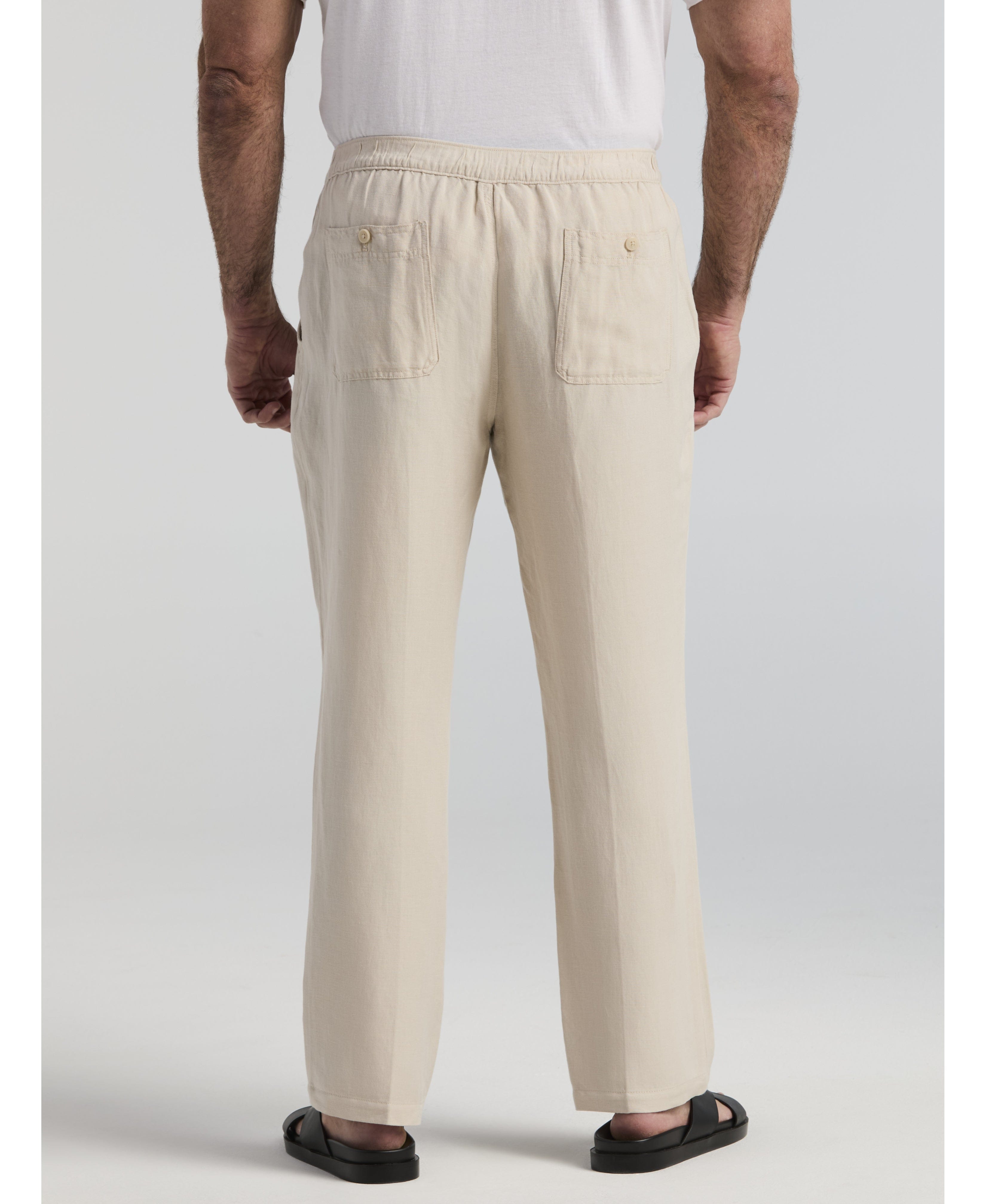 Big & Tall Linen-Blend Core Drawstring Pants