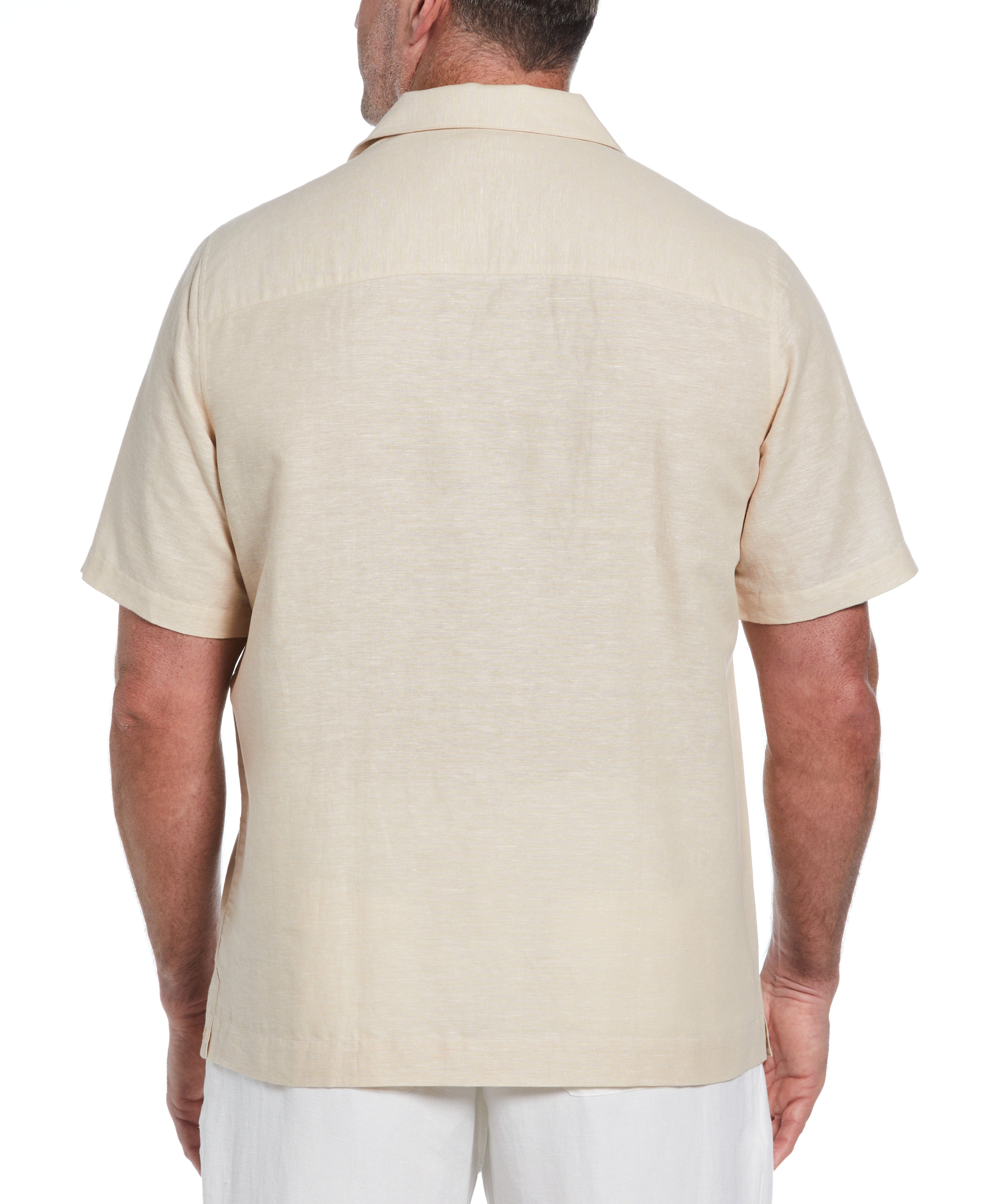 Big & Tall Two Pocket Embroidered Guayabera Shirt