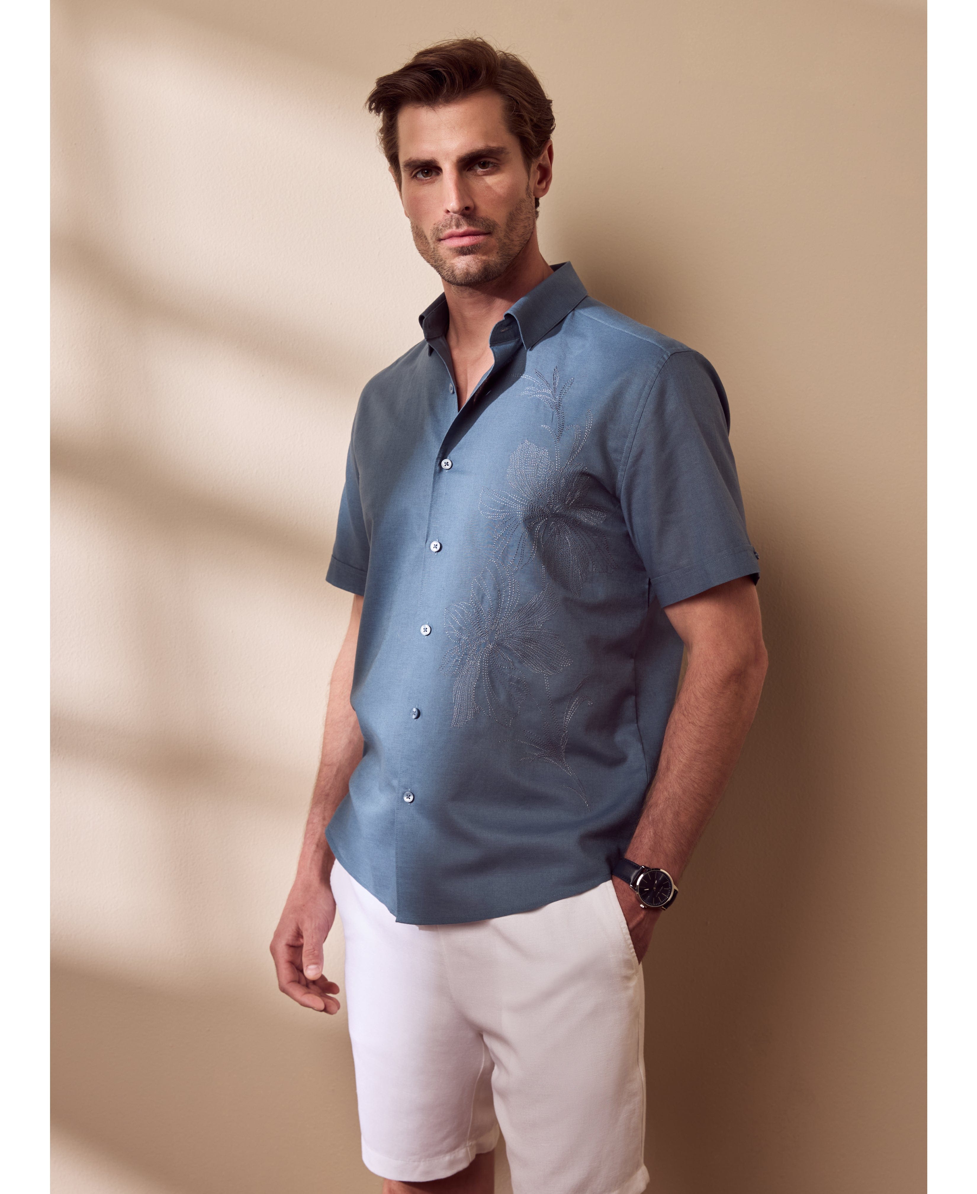 Floral Embroidered Shirt