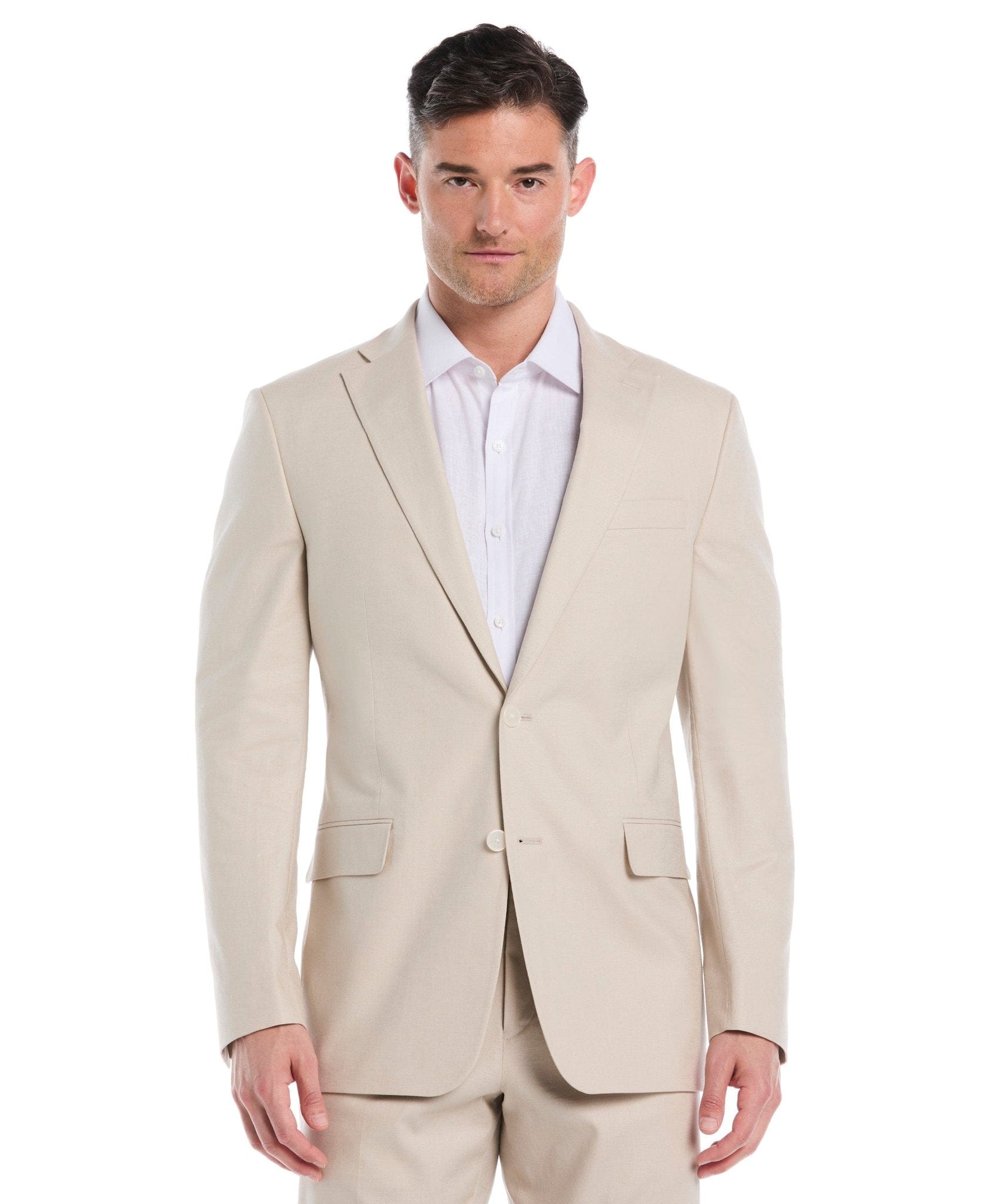 Linen Blend Beige Suit