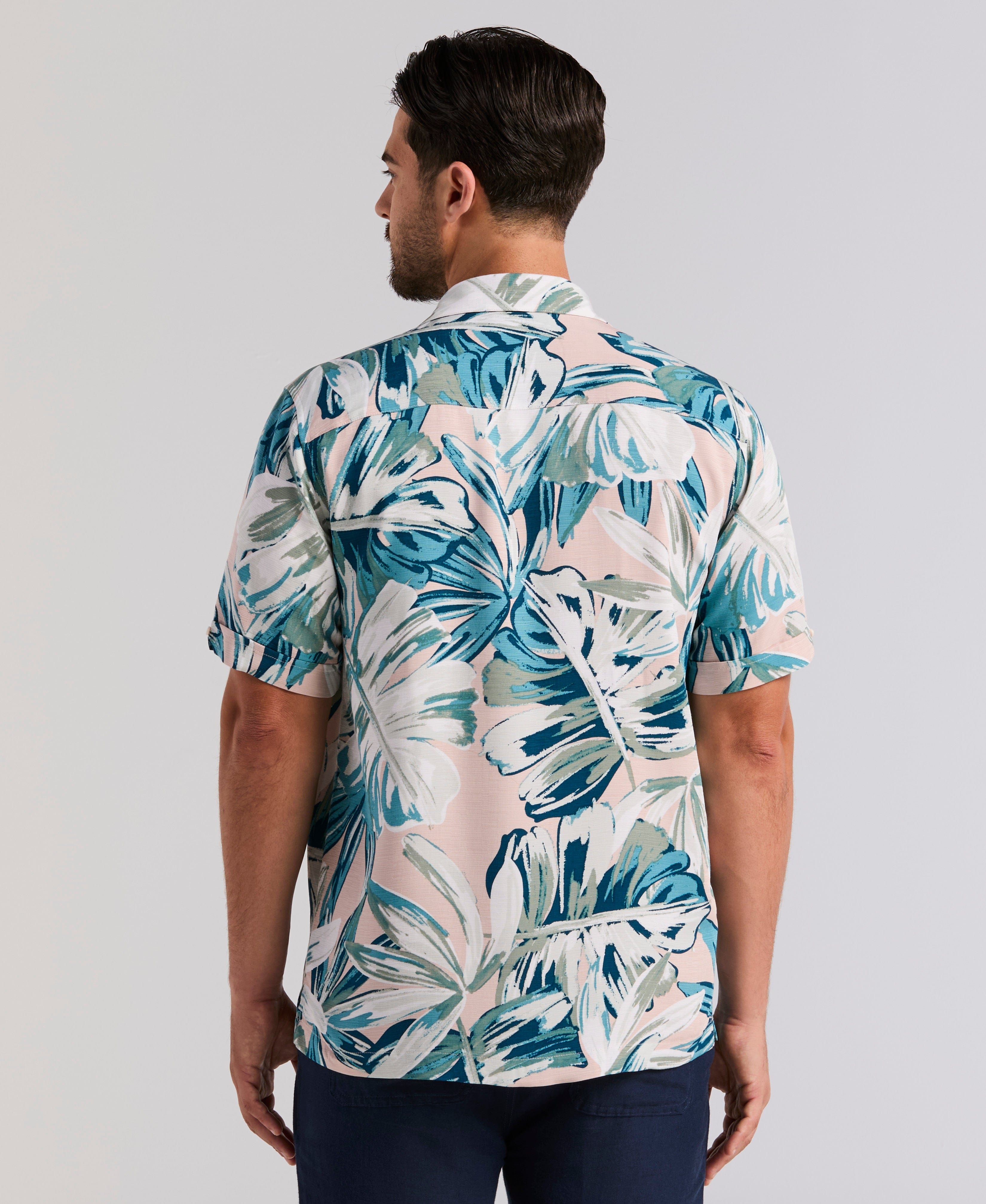 Oversized Leaf Print Shirt