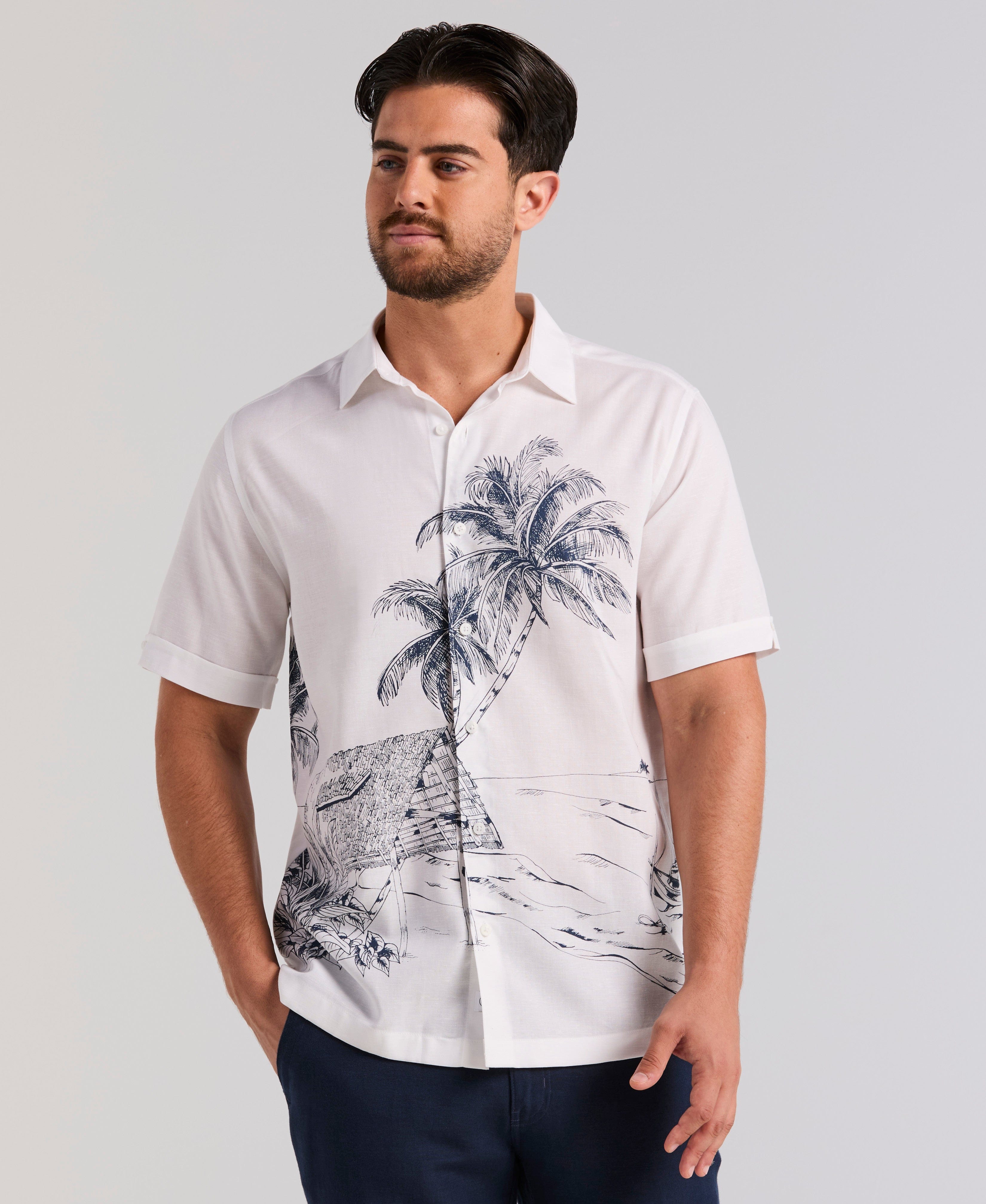 Island Scenic Print Shirt