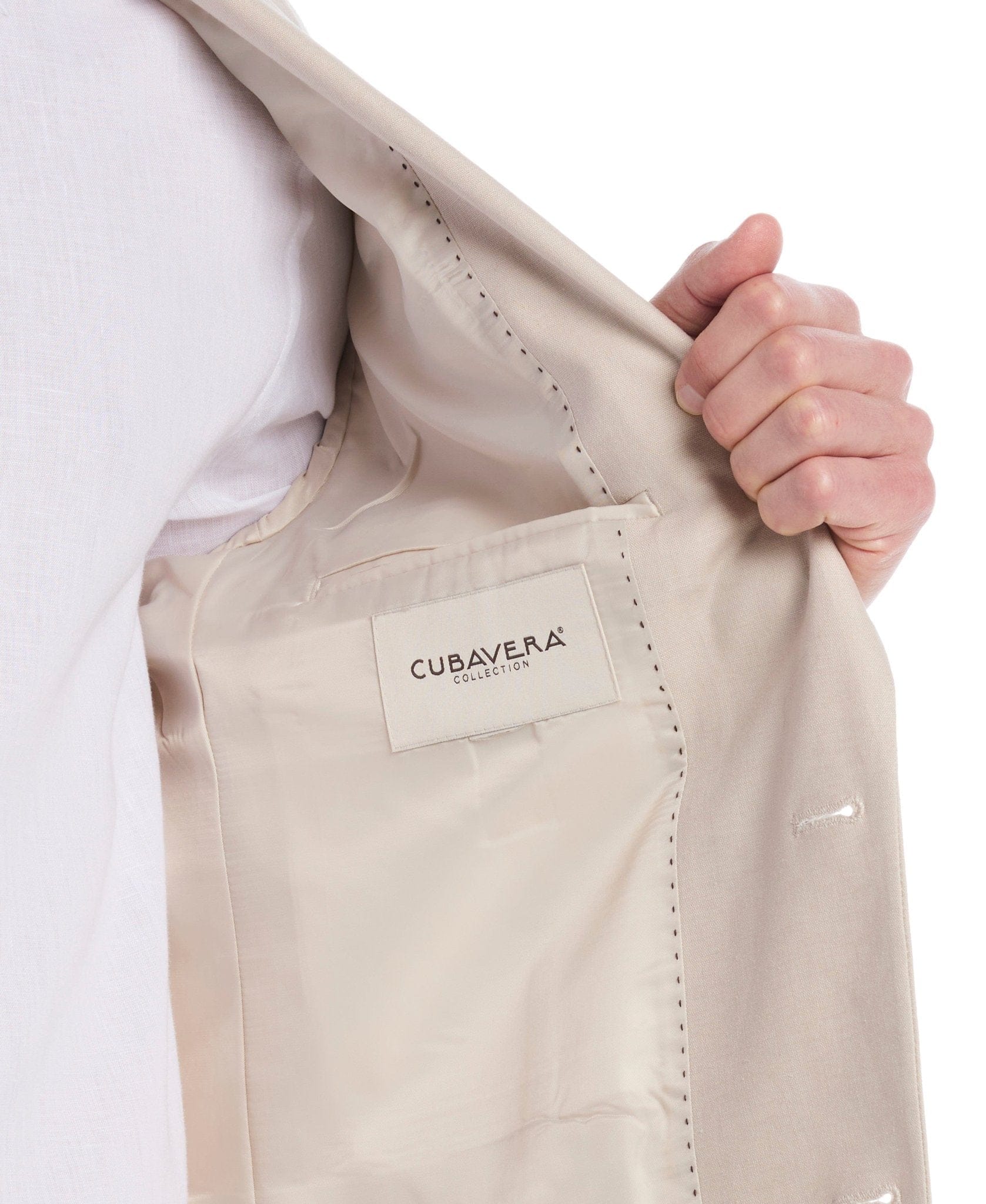 Linen Blend Beige Suit