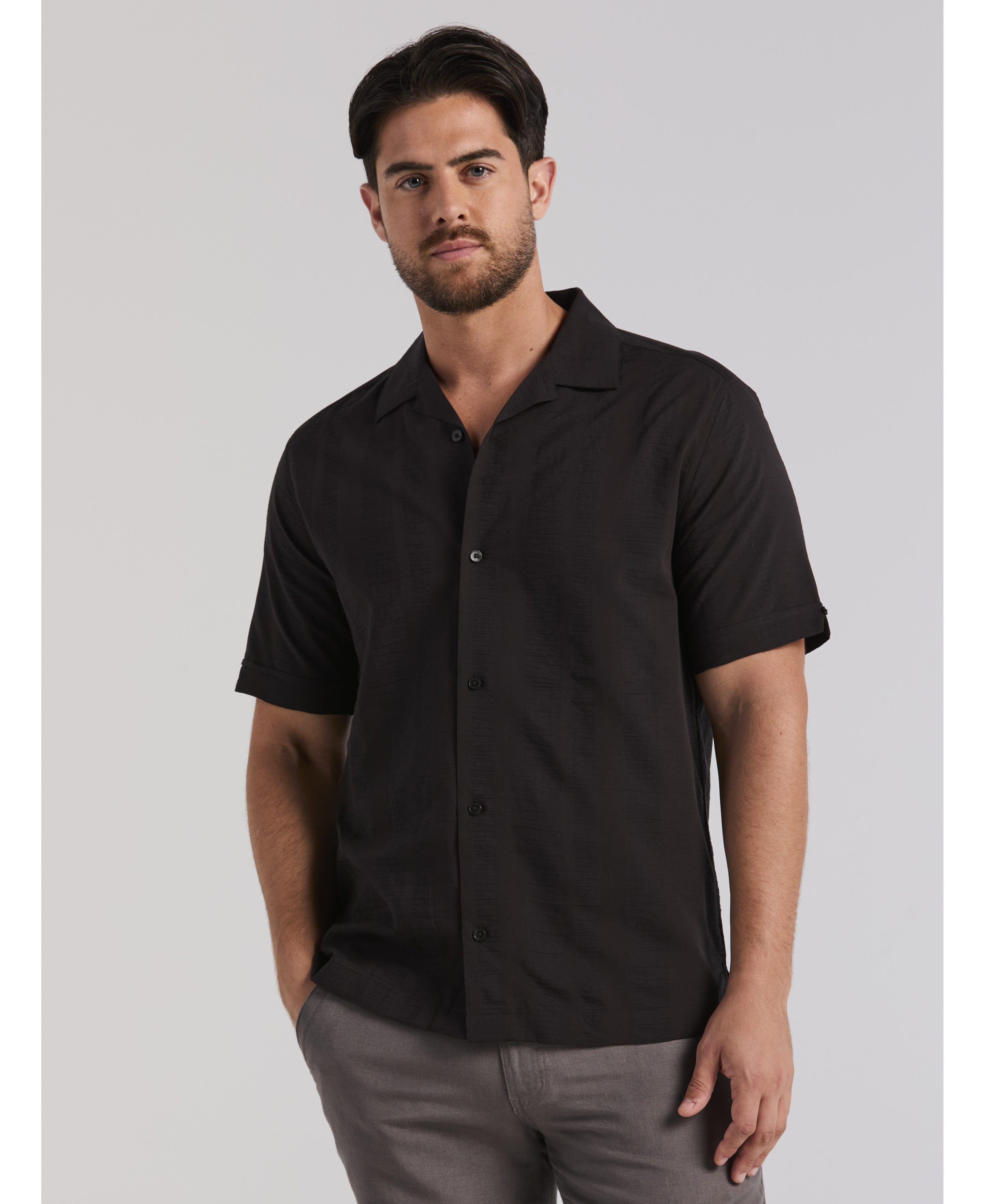 Seersucker Texture Shirt