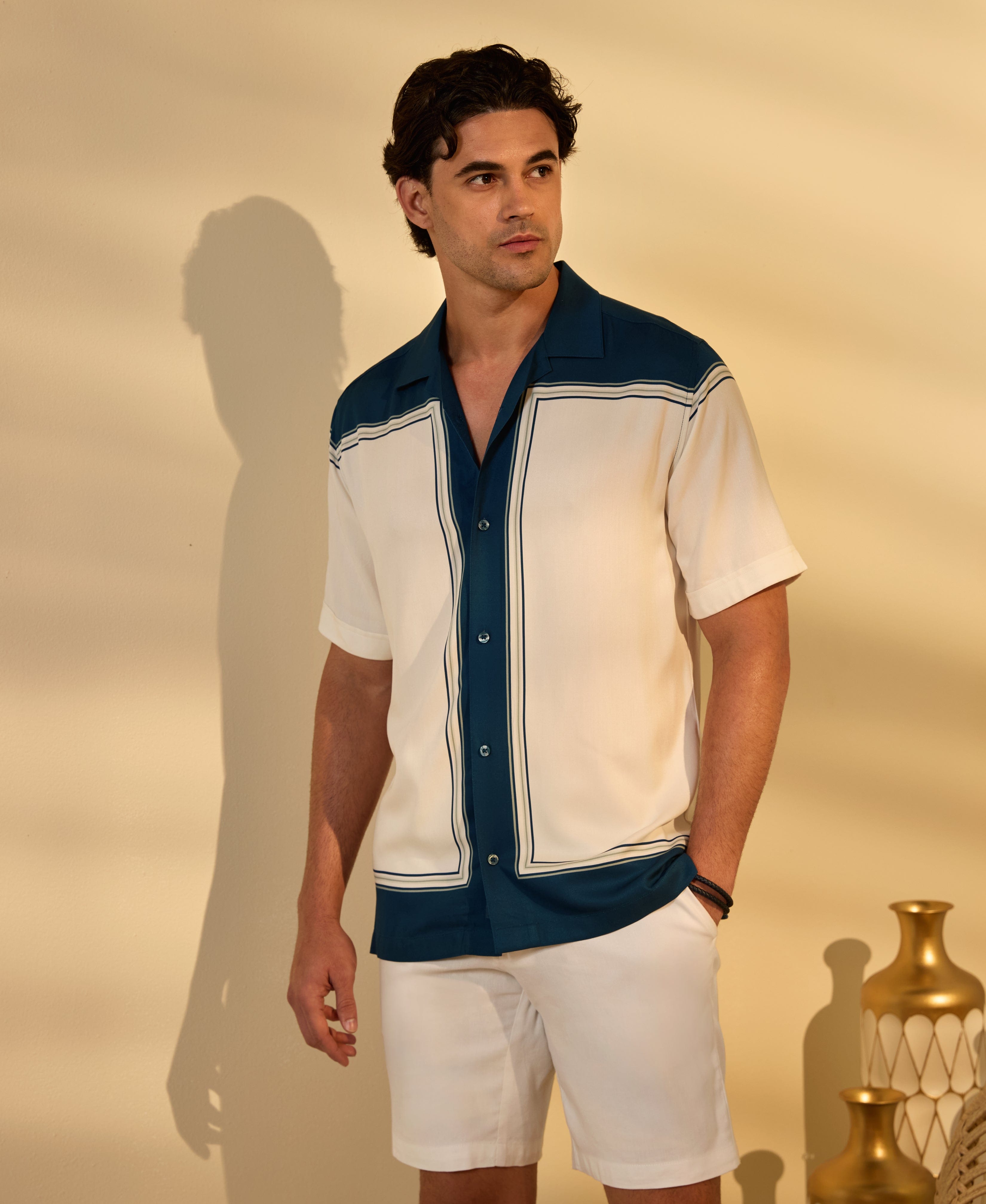 Viscose Colorblock Shirt