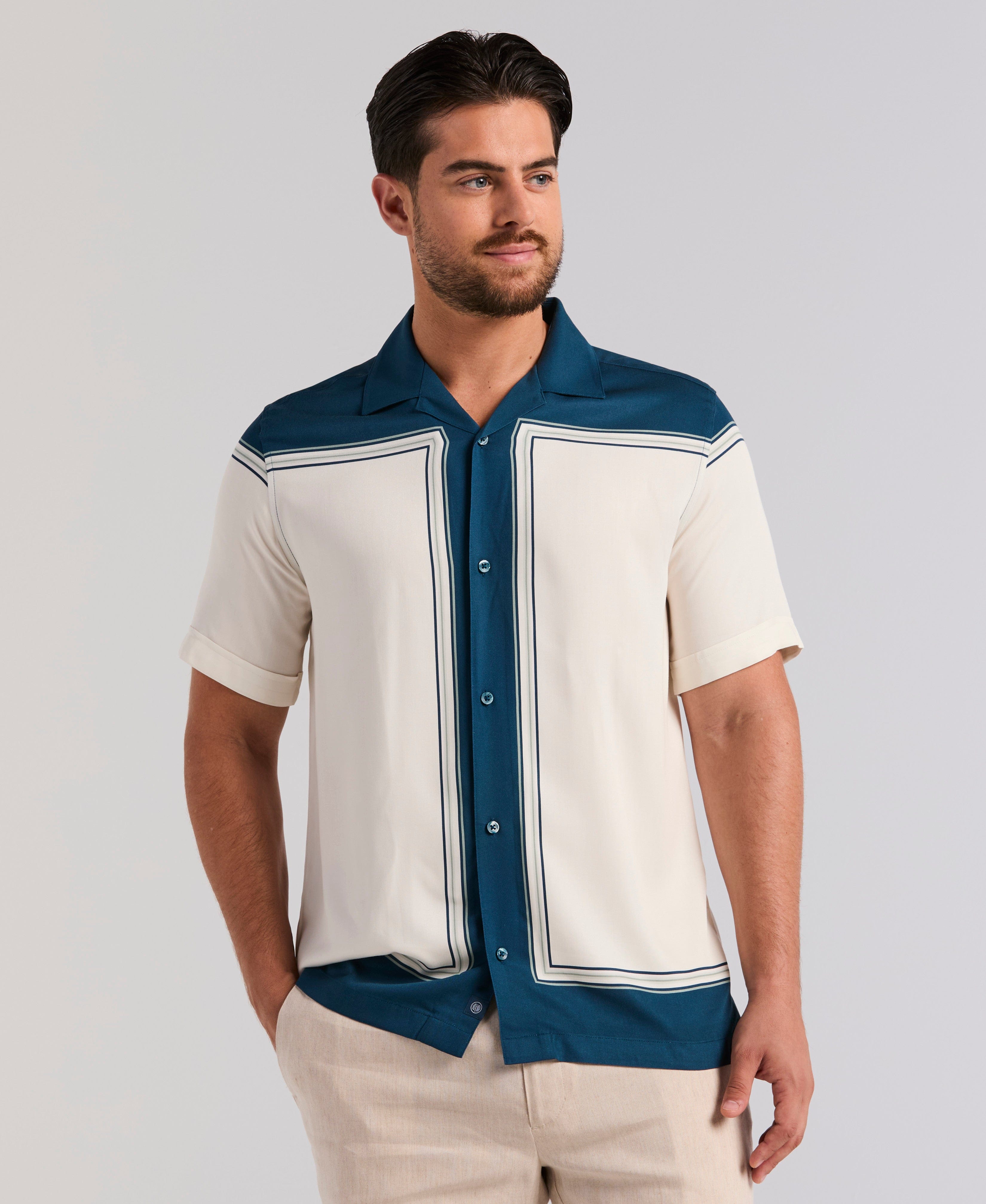Viscose Colorblock Shirt